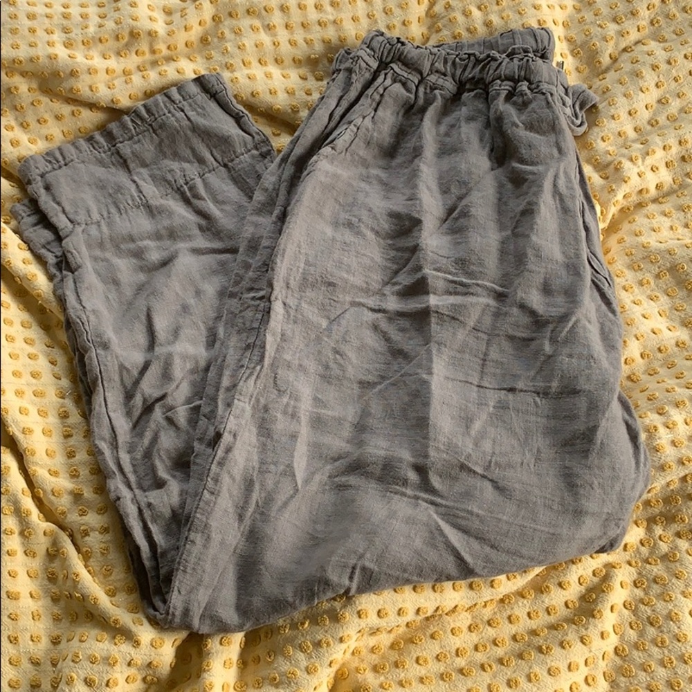 100% Linen Drawstring Pants - Picture 2 of 6
